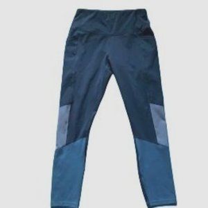 Women's Sculpted High Rise Capri Leggings 4X Black Teal Grey